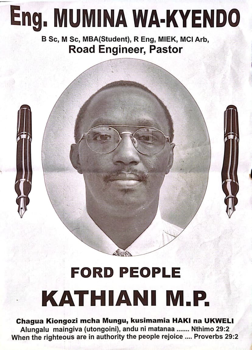 Engineer Mumina Wa-Kyendo - Campaign Poster